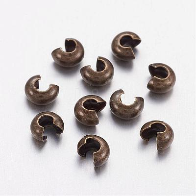 Brass Crimp Beads Covers KK-H290-NFAB-NF-1