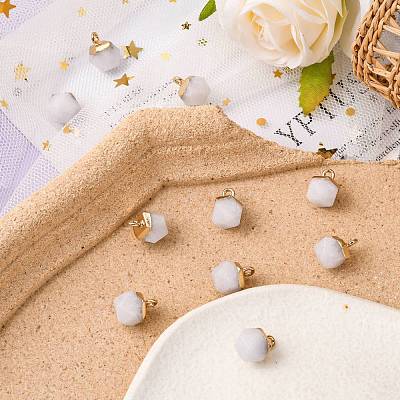 Natural White Jade Charms G-S359-015I-1