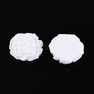 Flower Opaque Resin Cabochons CRES-T025-28C-02-1