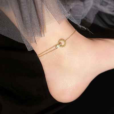 316L Surgical Stainless Steel Charm Anklets for Women FS-WG47470-29-1
