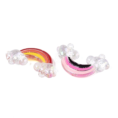 UV Plating Transparent Acrylic Enamel Big Pendants OACR-N162-04-1