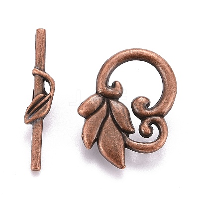 Tibetan Style Alloy Toggle Clasps TIBE-L003-034R-NR-1