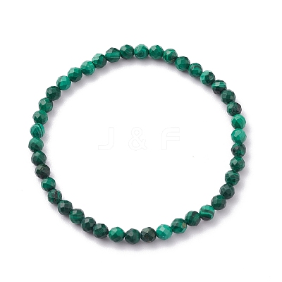 Natural Malachite Beaded Bracelets BJEW-JB06468-1