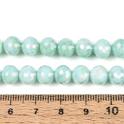 Anti-Tarnish Electroplate Glass Beads Strands GLAA-N056-8mm-02-1