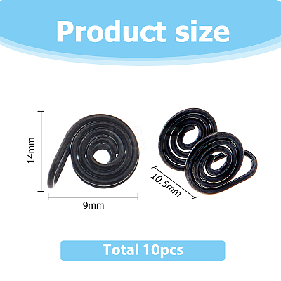 10Pcs Stainless Steel Spiral Pad Cuff Earrings EJEW-HS0001-03EB-1