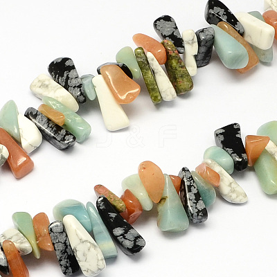 Mixed Natural Gemstone Bead Strands G-R191-21-1