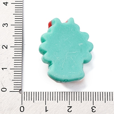 Christmas Duck Theme Opaque Resin Cabochons RESI-Q010-03B-1