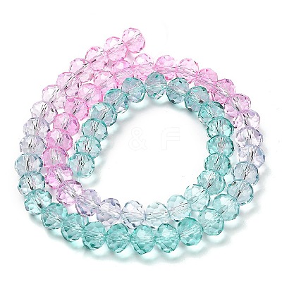 Transparent Painted Glass Beads Strands X1-DGLA-A034-T8mm-A10-1