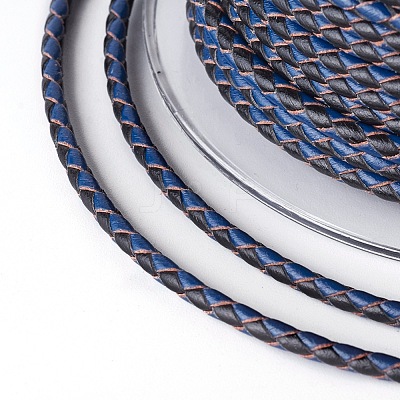 Braided Cowhide Cord WL-I004-3mm-B-17-1