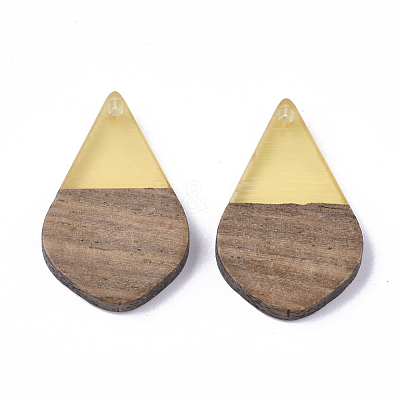 Resin & Walnut Wood Pendants RESI-S358-23D-1