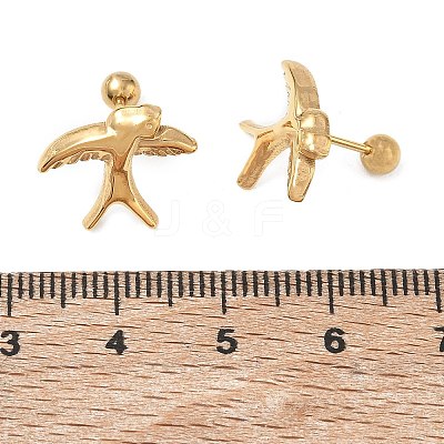 304 Stainless Steel Bird Cartilage Earrings SA-CBA1F7E-01G-11-1