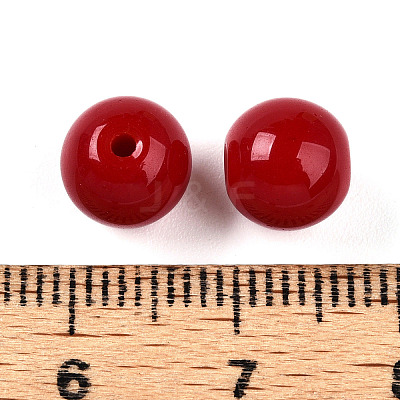 Opaque Solid Color Glass Beads GLAA-N007-8mm-A03-1