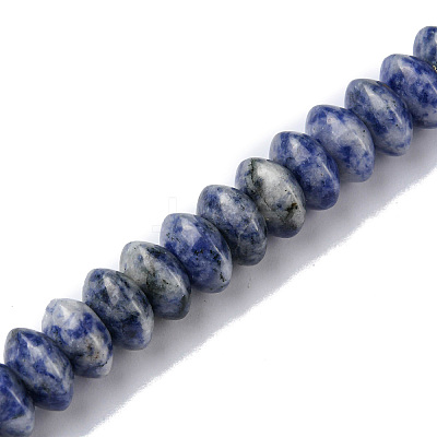 Natural Blue Spot Jasper Beads Strands G-F743-05B-1