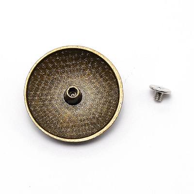 1-Hole Alloy & Turquoise Decorative Rivets LS-PALLOY-WH0092-09J-AB-1