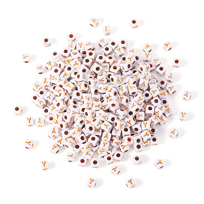Opaque Acrylic Beads MACR-TAG0001-07Y-1