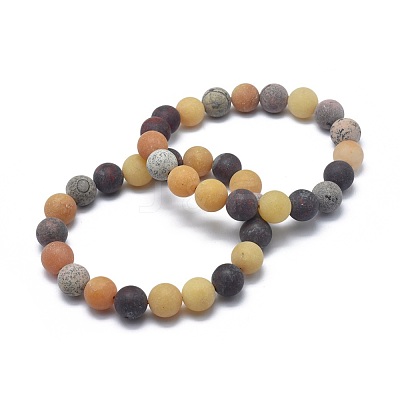 Natural Mixed Gemstone Bead Stretch Bracelets BJEW-K212-C-029-1