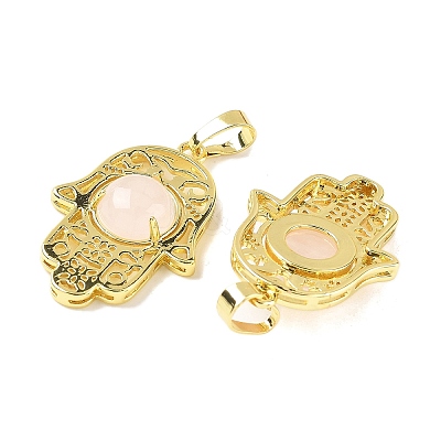Natural Rose Quartz Pendants G-F786-07G-30-1