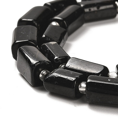 Natural Black Tourmaline Beads Strands G-N327-06-14B-1