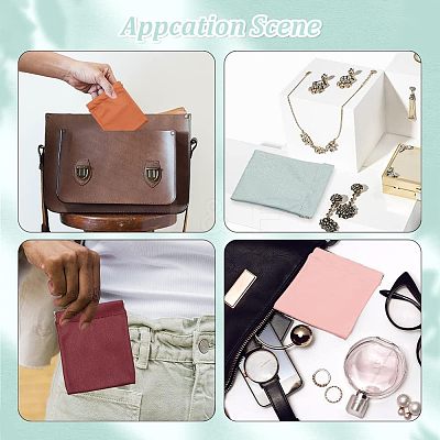 6Pcs 6 Colors PU Leather Earphone Pouches ABAG-NB0001-73A-1