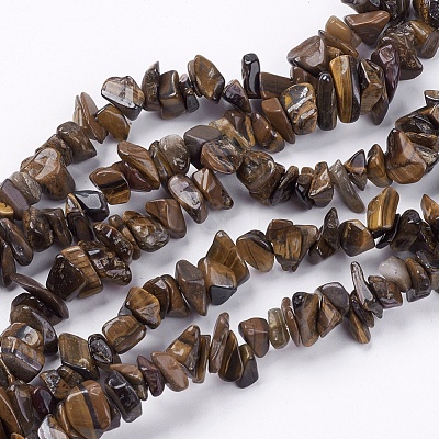 Natural Tiger Eye Stone Bead Strands G-R192-19-1
