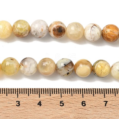 Natural Yellow Opal Beads Strands G-I213-18-8mm-1