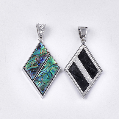 Abalone Shell/Paua Shell Pendants RESI-S376-01-1