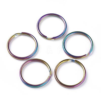 Ion Plating(IP) 304 Stainless Steel Split Key Rings STAS-L216-10A-1