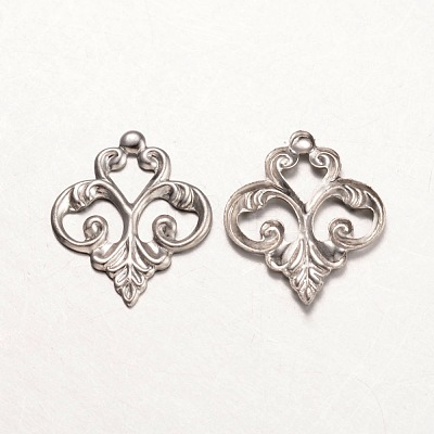 Tarnish Resistant 316 Surgical Stainless Steel Filigree Pendants X-STAS-K096-36P-1