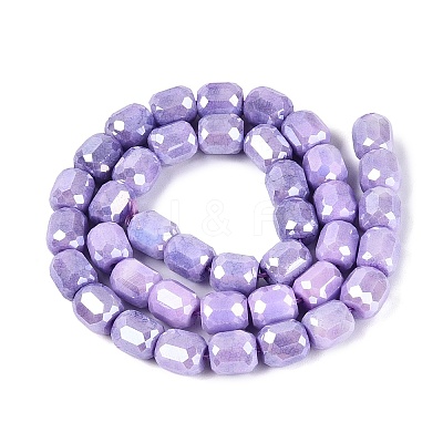 Anti-Tarnish Electroplate Glass Beads Strands EGLA-N027-03A-10-1