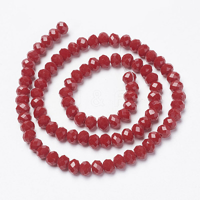 Opaque Solid Color Glass Beads Strands EGLA-A034-P1mm-D02-1