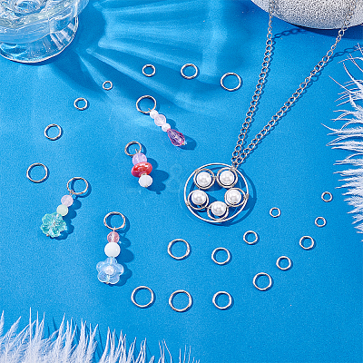 4 Styles Alloy Closed Jump Rings FIND-PH0026-79-1