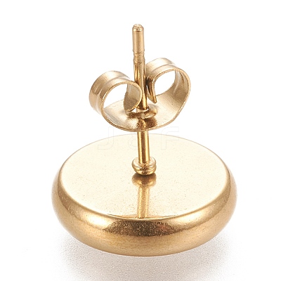 Ion Plating(IP) 304 Stainless Steel Stud Earring Settings STAS-K202-05D-G-1