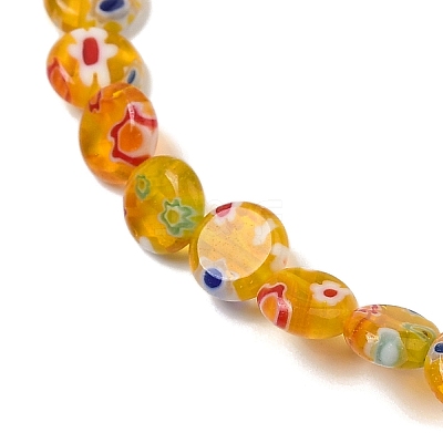 Handmade Millefiori Lampwork Beads Strands LAMP-G166-17A-06-1