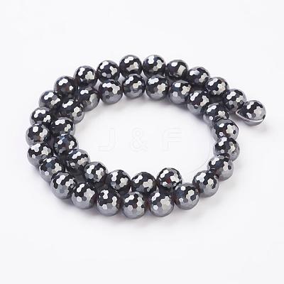 Non-magnetic Synthetic Hematite Beads Strands G-G726-03-10mm-1
