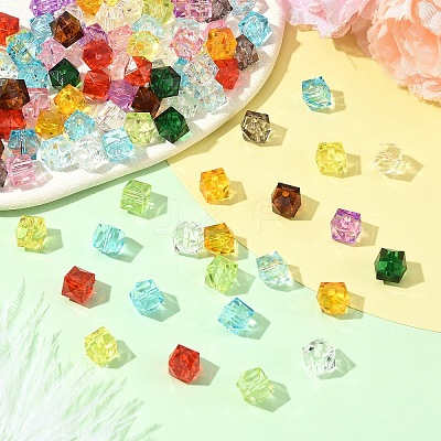 360Pcs 12 Colors Transparent Acrylic Beads TACR-YW0003-41-1