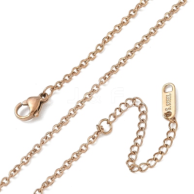 2MM 304 Stainless Steel Cable Chain Necklaces for Women SA-CBACA62-01RG-1