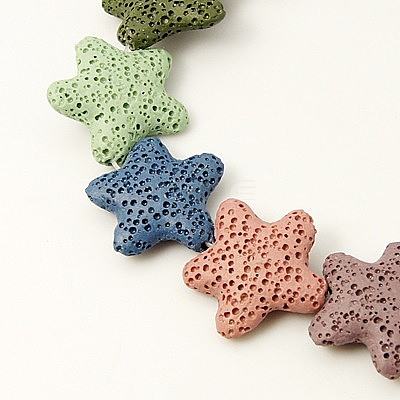Natural Lava Rock Beads Strands X-G915-12-1