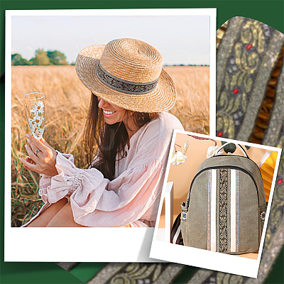 Ethnic Style Embroidery Polyester Ribbons OCOR-WH0070-10B-04-1