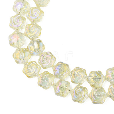 Electroplate Glass Beads Strands EGLA-N008-018-D01-1