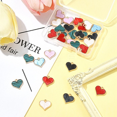 30Pcs Alloy Enamel Charms ENAM-FS0002-68-1