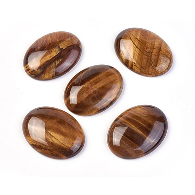 Natural Tiger Eye Cabochons G-F608-02B-1