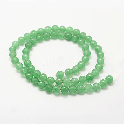 Natural White Jade Beads Strands G-G735-42-8mm-1-1