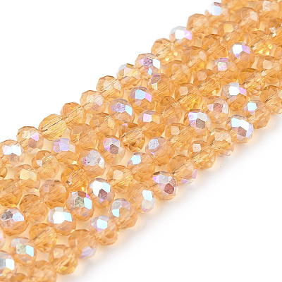 Electroplate Glass Beads Strands EGLA-A044-T3mm-L23-1
