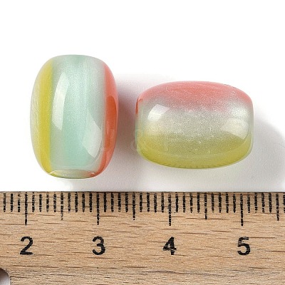 Triple Color Resin European Beads RESI-F055-13B-1
