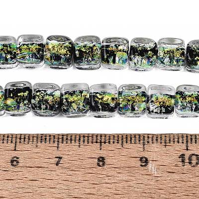 Handmade Foil Glass Beads Strands FOIL-Q002-04A-1