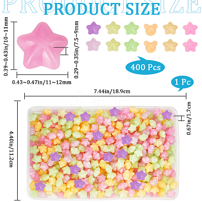 400Pcs Star Luminous Sealing Wax Particles DIY-CP0009-25-1