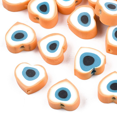 Handmade Polymer Clay Beads CLAY-T019-08H-1