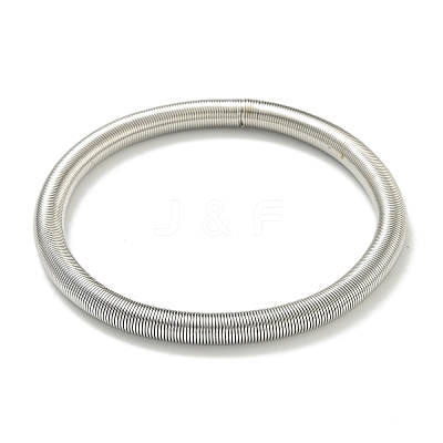 Non-Tarnish Adjustable 304 Stainless Steel Spring Bangles BJEW-H617-07P-1