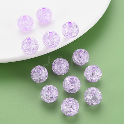 Transparent Crackle Acrylic Beads MACR-S373-66B-N15-1
