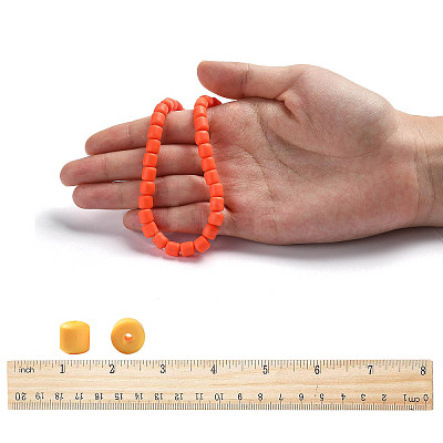 610Pcs 10 Colors Handmade Polymer Clay Bead Strands CLAY-SC0001-38C-1